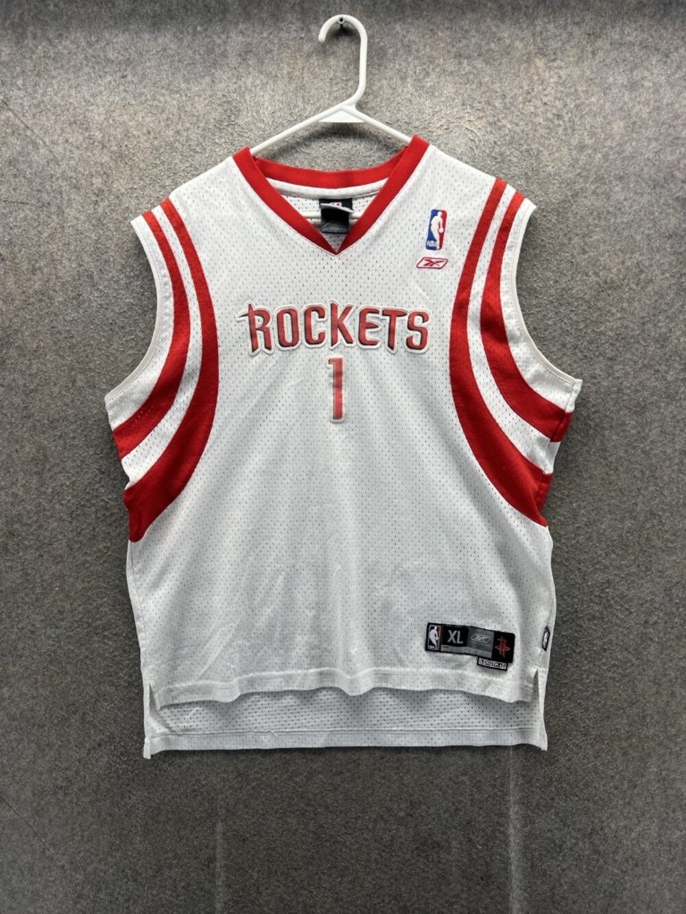 Tracy McGrady Houston Rockets Jersey Mens XL White NBA Basketball Reebok 1